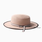 Шляпа для девочки MINAKU "Леди", размер 52-54, цвет розовый - фото 321007401