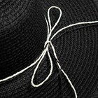 Шляпа женская MINAKU "Блеск", размер 56, цвет чёрный - Фото 4