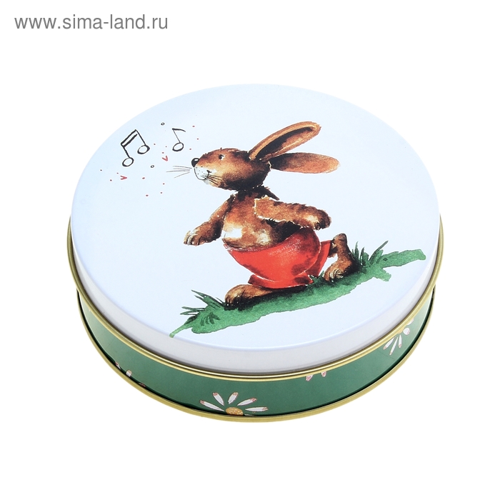 Шкатулка "Зайчонок в шортиках певун" 9,5х9,5х3 см - Фото 1