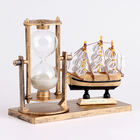 Песочные часы "Фрегат", сувенирные, 15.5 х 6.5 х 12.5 см, микс - Фото 2