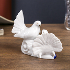 Сувенир керамика "2 голубка" кобальт, стразы 9,2х12х6 см - фото 9504659
