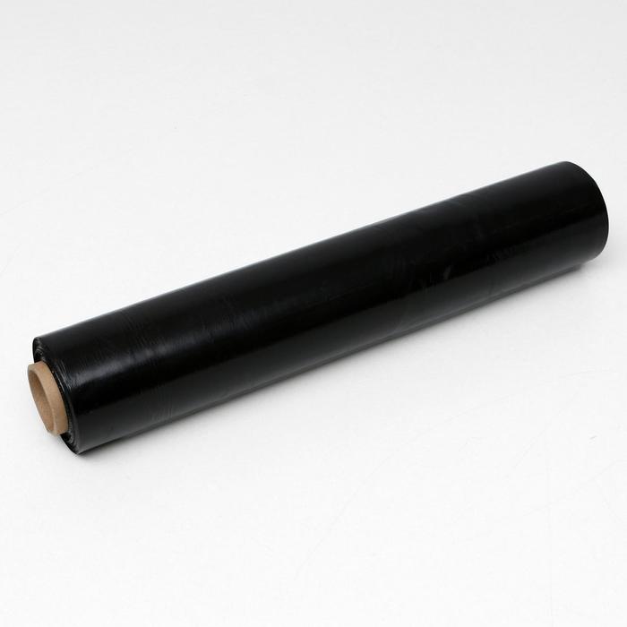 Стрейч-пленка, черная, 500 мм х 217 м, 2 кг, 20 мкм - Фото 1