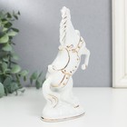 Сувенир керамика "Конь на дыбах" белый с золотом,  16х9х4,8 см - Фото 4