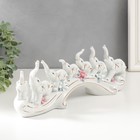 Фигурка керамика «Семь слонов на волне», белые, 13×33.7×7.5 см - Фото 2