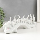 Фигурка керамика «Семь слонов на волне», белые, 13×33.7×7.5 см - Фото 4