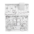 Домик-раскраска 3 в 1 «В гостях у Деда Мороза», 5 фломастеров, 6 деталей - Фото 3