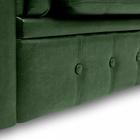 Диван "Честерфилд" 2х местный, экокожа, темно-зеленый - Фото 6
