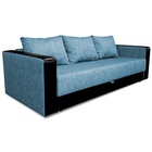 Диван прямой «ЛИДЕР», механизм еврокнижка, рогожка/экокожа, цвет denim/sunny black - Фото 7