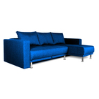 Диван угловой NEXT, с подлокотниками, спальное место 1450×2050 мм, обивка рогожка, цвет ocean - Фото 2