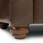 Диван "Честерфилд" 2х местный, экокожа, коричневый - Фото 5