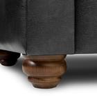 Диван "Честерфилд" 2х местный, экокожа, черный - Фото 5