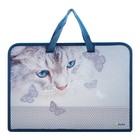 Папка с ручками А4, 340 х 245 х 75 мм, пластиковая, ручки-тесьма, Оникс Cat`s dreams - Фото 2