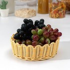 Корзинка для фруктов и хлеба Доляна, 17×17×6,5 см, цвет молочный - фото 17535046