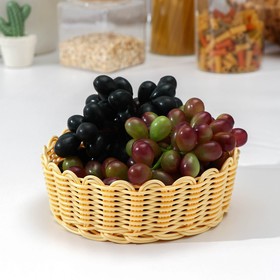 Корзинка для фруктов и хлеба Доляна, 17×17×6,5 см, цвет молочный