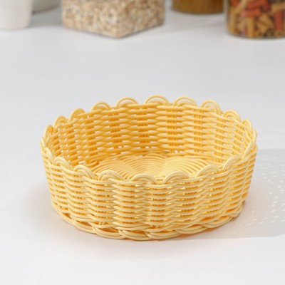 Корзинка для подачи Доляна, 17×17×6,5 см, цвет молочный