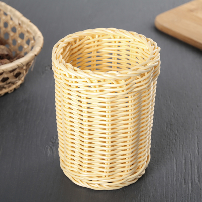 Подставка для столовых приборов Доляна, 13×10×10 см, цвет молочный