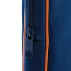Папка с ручками текстильная А4, 350 х 265 х 45 мм, ПМД 2-42 "Офис", внутренний карман, тёмно-синяя/оранжевая - фото 8453989
