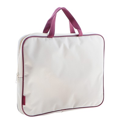 Папка с ручками текстильная А4, Calligrata "Офис", 350 х 265 х 45 мм, ПМД 2-42, бежевая, бордовая