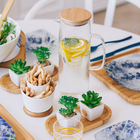 Кувшин стеклянный с бамбуковой крышкой Magistro «Эко», 1.3 л - Фото 8