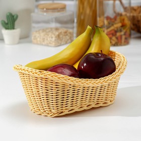 Корзинка для фруктов и хлеба Доляна «Ваниль», 26×16×9,5 см