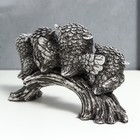 Фигурка полистоун «Четыре маленьких совёнка с большими глазами на ветке», 13×22×7 см 4145586