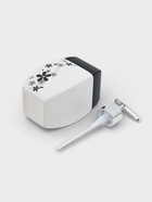 Набор аксессуаров для ванной комнаты «Грация», 4 предмета (дозатор 400 мл, мыльница, 2 стакана), цвет бело-чёрный  (артикул 4098359)  большой выбор товаров оптом и в розницу по низким ценам с доставкой