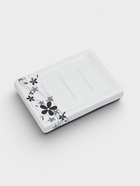 Набор аксессуаров для ванной комнаты «Грация», 4 предмета (дозатор 400 мл, мыльница, 2 стакана), цвет бело-чёрный  (артикул 4098359)  большой выбор товаров оптом и в розницу по низким ценам с доставкой