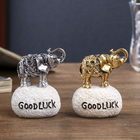 Сувенир полистоун "Слонёнок - Good luck" МИКС золото/серебро 6,5х5х4 см - Фото 8