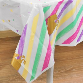 Скатерть «Единорог», диагональные полосы, 137х220 см