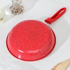 Сковорода «Селект», d=20 см, пластиковая ручка, антипригарное покрытие, цвет красный - Фото 3