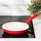 Сковорода «Селект», d=20 см, пластиковая ручка, антипригарное покрытие, красная - Фото 6