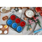 Форма для выпечки Доляна «Силикон плюс», 27×18.5 см, 6 ячеек, силиконовые вкладки, антипригарное покрытие, формочки, МИКС - Фото 13