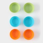 Форма для выпечки Доляна «Силикон плюс», 27×18.5 см, 6 ячеек, силиконовые вкладки, антипригарное покрытие, формочки, МИКС - Фото 6