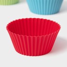 Форма для выпечки Доляна «Силикон плюс», 35×26.5×2.5 см, 12 ячеек, силиконовые вкладки, антипригарное покрытие, формочки, МИКС - Фото 5