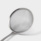 Сито для просеивания с ручкой Доляна «Фире», d=13 см, нержавеющая сталь, серебристое - Фото 4
