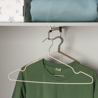 Плечики-вешалки для одежды Доляна, размер 40-44, антискользящее покрытие, цвет европейский коричневый