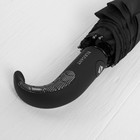 Зонт автоматический, 3 сложения, 9 спиц, R = 50 см, цвет чёрный - Фото 4