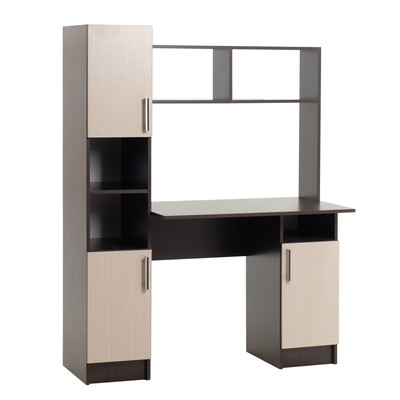 Стол компьютерный «Клик Мебель», 1230×570×1600 мм, с надстройкой, цвет венге/белфорт