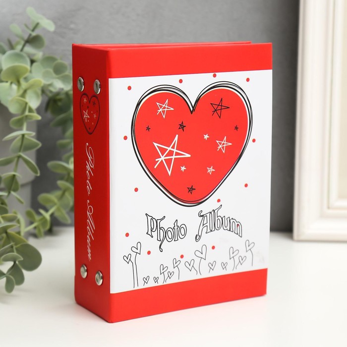 Фотоальбом для фотографий на 96 фото 10×15 см «Сердца, любовь», 16.5×12.5×5 см, МИКС - Фото 1