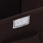 Короб стеллажный для хранения с крышкой Доляна «Алва», 26×20×15 см, цвет коричневый - Фото 3