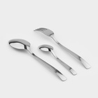 Набор столовый «Торжество», 18 предметов, толщина 2 мм, серебристый - Фото 2