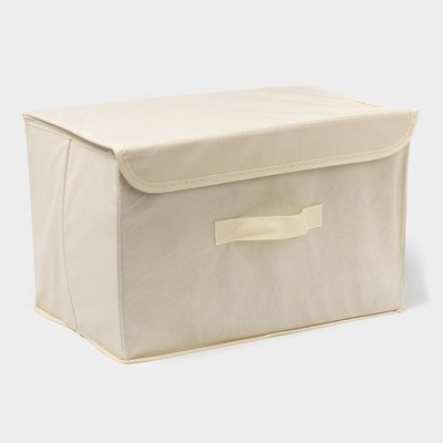 Короб стеллажный для хранения «Алва», 37×24×24 см, бежевый