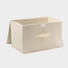 Короб стеллажный для хранения «Алва», 37×24×24 см, бежевый - Фото 3