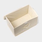 Короб стеллажный для хранения «Алва», 37×24×24 см, бежевый - Фото 4