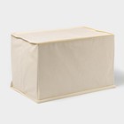 Короб стеллажный для хранения «Алва», 37×24×24 см, бежевый - Фото 5