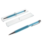 Ручка шариковая подарочная поворотная в пластиковом футляре "Стразы" - Фото 2