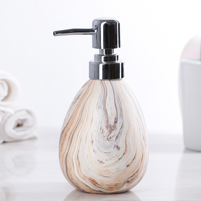 Дозатор для жидкого мыла Доляна «Кантри», 400 мл, цвет жёлтый под дерево