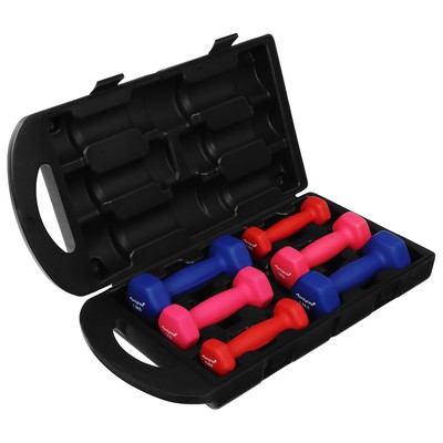 Набор гантелей неопреновых 6 кг: 0.5 кг-2 шт., 1 кг-2 шт., 1.5 кг-2 шт.