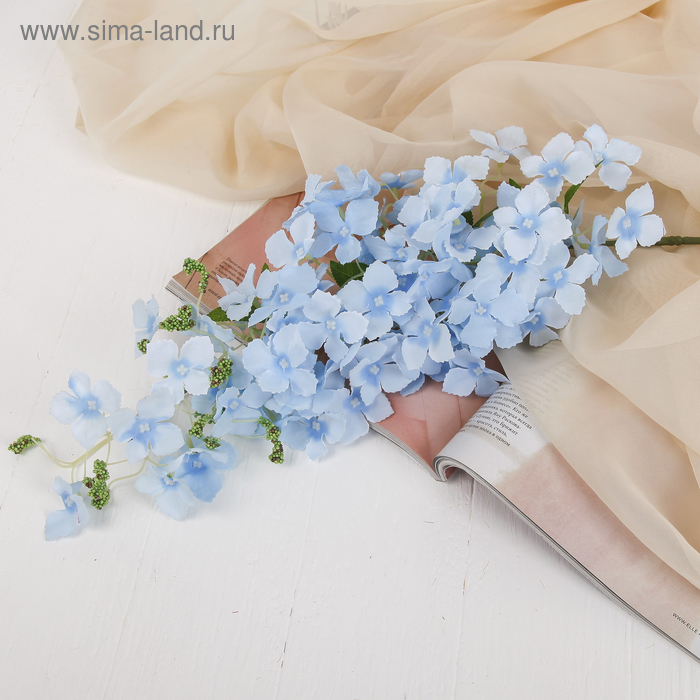 Цветы искусственные "Кассия" 5х100 см, голубой - Фото 1