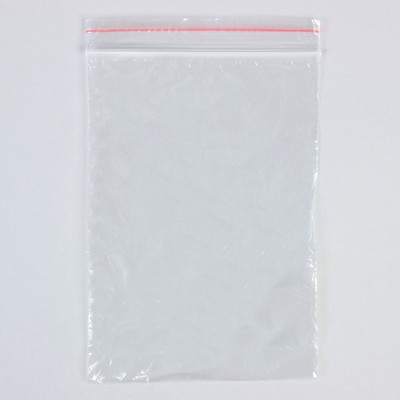 Пакет zip lock 12 х 17 см, 35 мкм (с красной полосой)